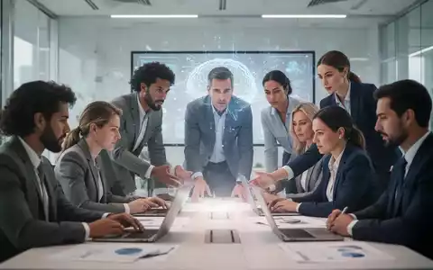 Eine Gruppe von Geschäftsleuten arbeitet in einem modernen Büro zusammen, was Teamarbeit und psychisches Wohlbefinden symbolisiert. - Foto: über boerse-global.de