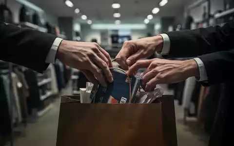 Hände schieben heimlich einen Artikel in eine Tasche in einem Einzelhandelsgeschäft, um Ladendiebstahl darzustellen. - Foto: über boerse-global.de