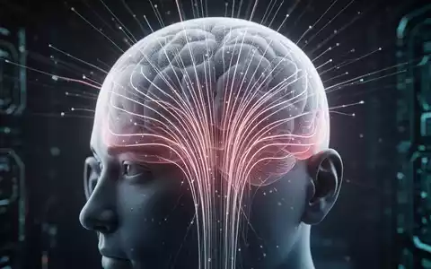 Nahaufnahme eines menschlichen Kopfes mit subtilen, leuchtenden Linien, die nicht-invasive Gehirnstimulation symbolisieren. - Foto: über boerse-global.de