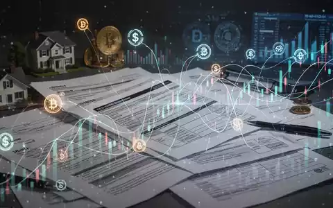 Abstrakte Darstellung von Finanzdaten und Rechtsdokumenten, die sich verschränken, mit digitalen Linien, die Investitionssymbole und Steuerformulare verbinden. - Foto: über boerse-global.de