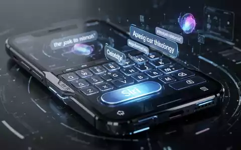 A close-up of a smartphone keyboard with a glowing Siri button and AI-generated text suggestions on the screen. - Foto: über boerse-global.de