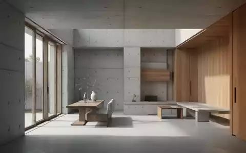 Eine ruhige, minimalistische Architektur mit klaren Linien, Beton- und Holzelementen und natürlichem Lichteinfall. - Foto: über boerse-global.de