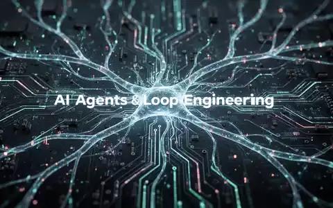 Close-up of a complex, glowing neural network or circuit board with data streams, symbolizing AI agents and 'Loop Engineering.' - Foto: über boerse-global.de