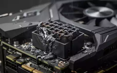 Close-up of a melted power connector on a high-performance graphics card, showing heat damage and discoloration. - Foto: über boerse-global.de