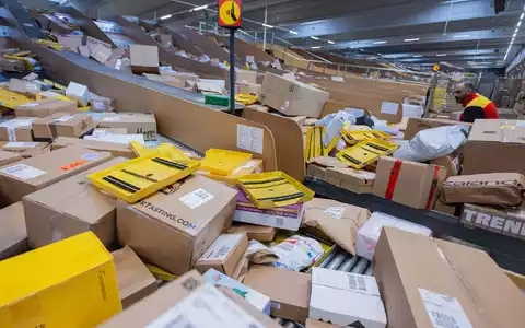 Pakete, so weit das Auge reicht - hier in einer DHL-Zustellbasis. (Symbolbild) - Foto: Rolf Vennenbernd/dpa