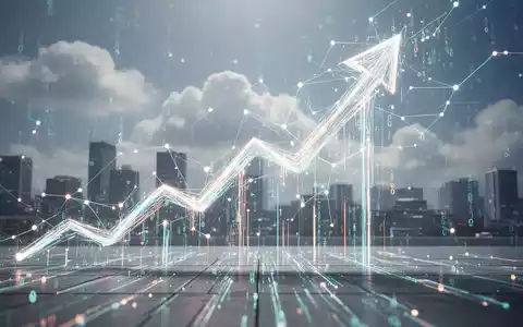 Abstrakte Darstellung von Cloud Computing, mit leuchtenden Datenströmen und Netzwerkverbindungen, die einen Aufwärtstrend bilden. - Foto: über boerse-global.de