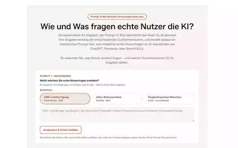 Prompt-O-Mat: das kostenlose Tool zeigt, wie Kunden KI wirklich fragen / Neues Werkzeug generiert realistische Zero-Shot-Prompts für ChatGPT, Perplexity und Google AI Overviews - Foto: presseportal.de