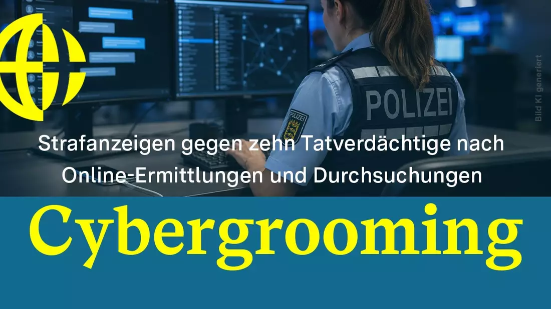 LKA-BW: LKA Baden-Württemberg auf Streife im Netz - Durchsuchungen und Strafanzeigen gegen zehn Männer wegen Cybergrooming - Bild: presseportal.de