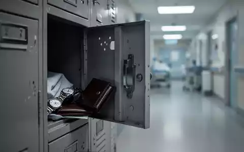Ein aufgebrochener Spind in einem Krankenhauszimmer, der auf Diebstahl von Patienteneigentum hindeutet. - Foto: über boerse-global.de