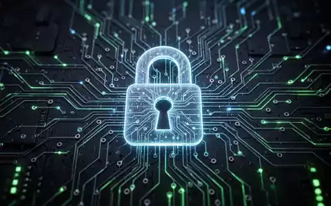 Ein stilisiertes digitales Vorhängeschloss über einem komplexen, leuchtenden neuronalen Netzwerk, das KI und Cybersicherheit symbolisiert. - Foto: über boerse-global.de
