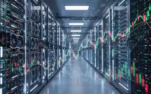 A stylized image of a futuristic data center with glowing server racks, overlaid with abstract financial market data graphics, representing AI compute as a commodity. - Foto: über boerse-global.de