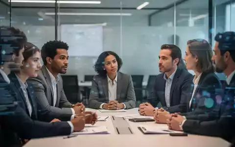 Eine Gruppe von Fachleuten diskutiert in einem modernen Konferenzraum über psychische Gesundheit am Arbeitsplatz. - Foto: über boerse-global.de