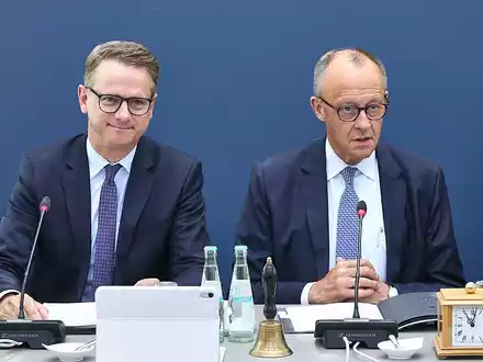 Carsten Linnemann und Friedrich Merz (Archiv) - Foto: via dts Nachrichtenagentur