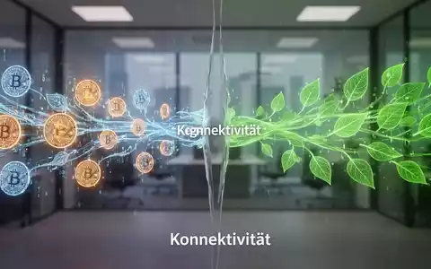 Zwei digitale Datenströme, einer finanziell und einer nachhaltigkeitsbezogen, versuchen zu verschmelzen, zeigen aber Widerstand und Trennung. - Foto: über boerse-global.de