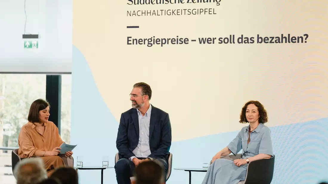 Westfalen-CEO Thomas Perkmann beim SZ-Nachhaltigkeitsgipfel: ,Wer Klimaneutralität will, muss vor allem den Strom günstiger machen.' - Bild: presseportal.de