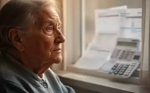 Eine nachdenkliche ältere Person in einem Pflegeheim, die aus dem Fenster schaut, mit angedeuteten Finanzdokumenten im Hintergrund. - Foto: über boerse-global.de