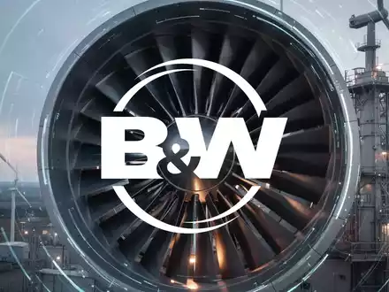 Nahaufnahme einer modernen Energieturbine oder Anlage für erneuerbare Energien, die Innovation und Investitionen symbolisiert. - Foto: über boerse-global.de