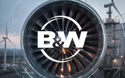 Nahaufnahme einer modernen Energieturbine oder Anlage für erneuerbare Energien, die Innovation und Investitionen symbolisiert. - Foto: über boerse-global.de