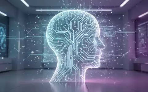 A glowing, stylized human head silhouette made of neural network lines, surrounded by digital data streams, symbolizing a personal AI agent. - Foto: über boerse-global.de