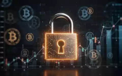 A glowing digital padlock over a blurred background of cryptocurrency symbols and financial charts, symbolizing crypto regulation. - Foto: über boerse-global.de