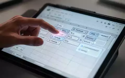 A hand touches a tablet screen displaying a Google Sheet with spreadsheet cells and formulas, hinting at AI enhancements. - Foto: über boerse-global.de