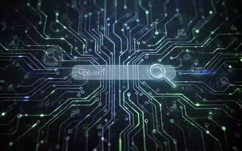 A glowing, intricate neural network with subtle, hidden search bar and magnifying glass icons, representing AI processes and data retrieval. - Foto: über boerse-global.de