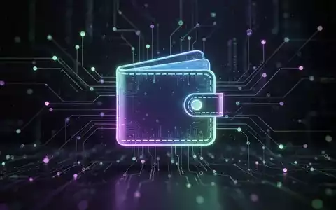 Ein stilisiertes, leuchtendes Symbol einer digitalen Geldbörse auf dunklem, abstraktem Hintergrund mit Datenflusslinien. - Foto: über boerse-global.de