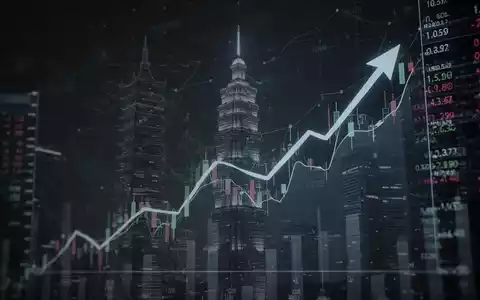 Abstrakte Darstellung fallender Tech-Aktienkurse, beeinflusst von asiatischen Märkten, mit kühlen Farbtönen und einem Abwärtstrend. - Foto: über boerse-global.de