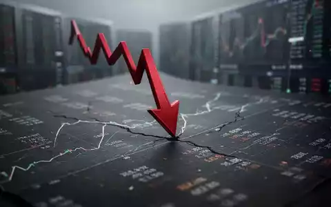 Ein stilisierter Abwärtspfeil durchsticht ein Finanzdokument, symbolisierend ein neues 52-Wochen-Tief an der Börse. - Foto: über boerse-global.de