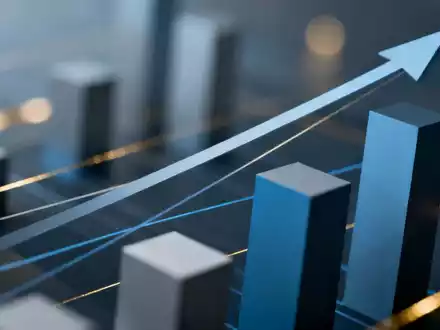 Abstrakte Darstellung von Finanzdaten und Rebalancing, mit geometrischen Formen und subtilen Aufwärtstrends. - Foto: über boerse-global.de