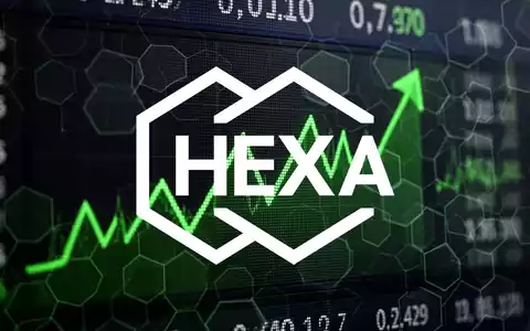 Ein stilisierter Börsenticker zeigt grüne Aufwärtstrends mit hexagonalen Mustern im Hintergrund. - Foto: über boerse-global.de
