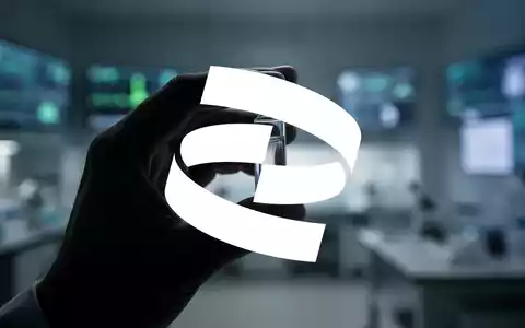Eine einzelne Hand hält ein klares Glasfläschchen, teilweise im Schatten, vor einem verschwommenen Laborhintergrund. - Foto: über boerse-global.de