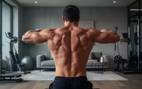 Muskulöser männlicher Oberkörper mit ausgeprägter V-Form bei einer Eigengewichtsübung, in einem modernen Heimgym. - Foto: über boerse-global.de