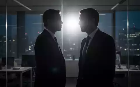 Eine schemenhafte Person in einem Anzug steht in einem schwach beleuchteten Büro, symbolisierend Anonymität und Hinweisgeberschutz. - Foto: über boerse-global.de