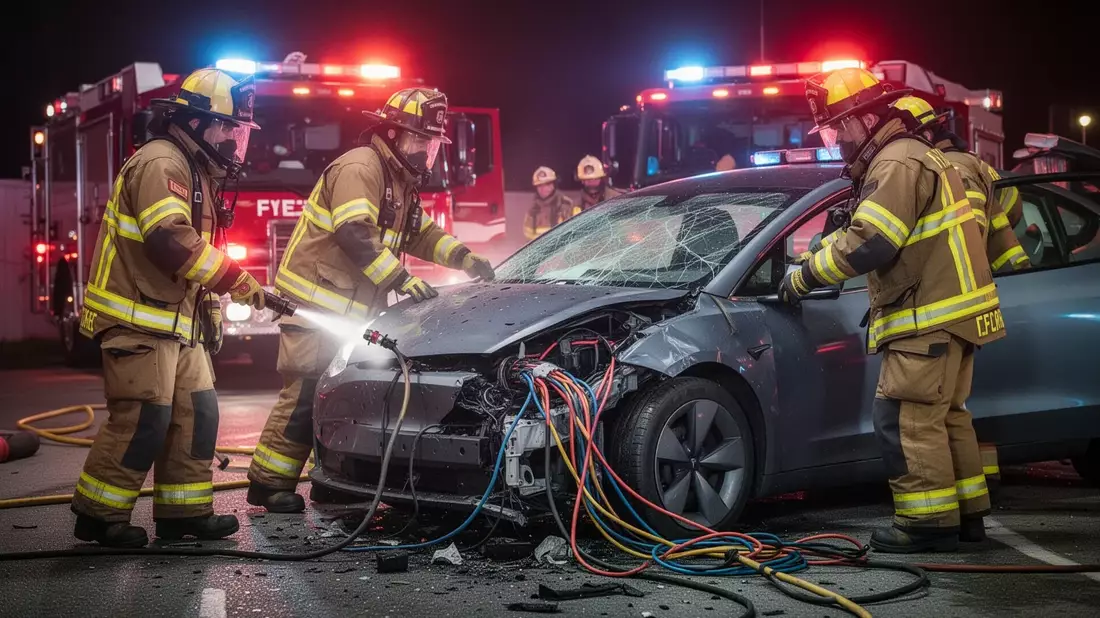 E-Auto-Sicherheit: Feuerwehren trainieren für Hochvolt-Unfälle