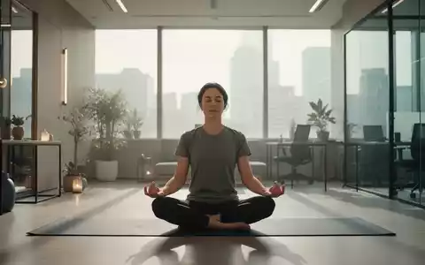 Eine Person sitzt in einer ruhigen, modernen Umgebung in Meditationshaltung, umgeben von weichem, natürlichem Licht. - Foto: über boerse-global.de