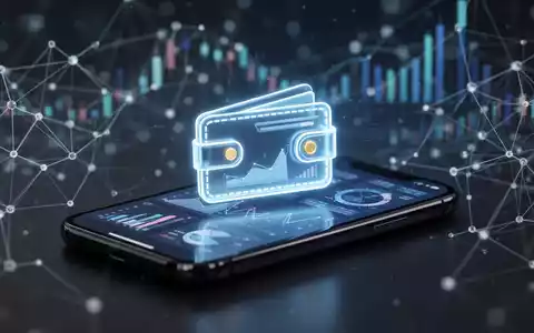 A smartphone screen displaying a glowing digital wallet icon with financial charts and graphs, representing financial management and data insights. - Foto: über boerse-global.de
