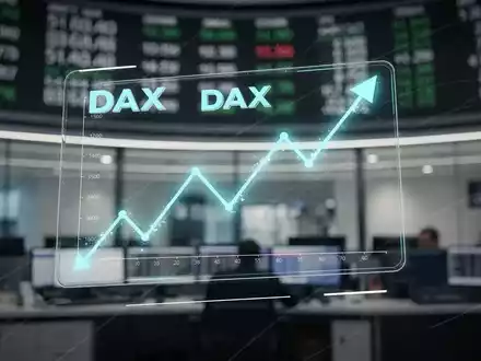 Eine stilisierte digitale Darstellung des DAX-Index in einem Finanzumfeld. - Foto: über boerse-global.de