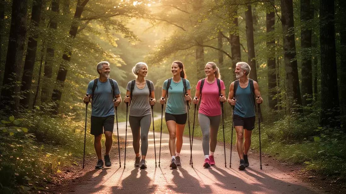 Nordic Walking gegen Depressionen: Studie belegt Wirksamkeit