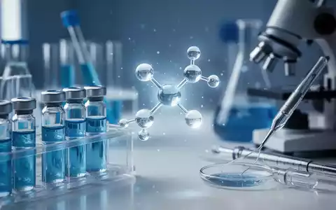 Nahaufnahme eines Labors mit Reagenzgläsern und wissenschaftlichen Geräten, die medizinische Forschung und Entwicklung symbolisieren. - Foto: über boerse-global.de