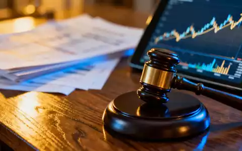 Ein Holzhammer auf einem polierten Tisch, mit unscharfen Finanzdokumenten und einem Tablet im Hintergrund, das eine wichtige Entscheidung symbolisiert. - Foto: über boerse-global.de