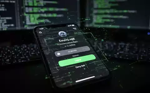 Nahaufnahme eines Smartphones, das eine manipulierte Finanz-App-Anmeldeseite mit einem bösartigen Overlay anzeigt. - Foto: über boerse-global.de