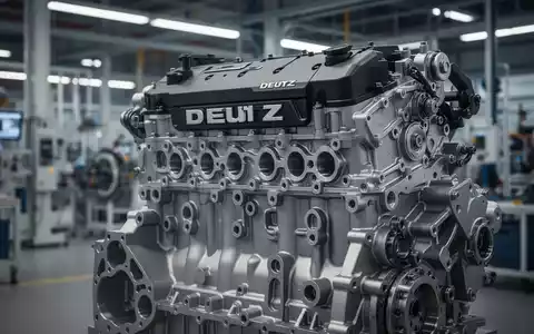 Nahaufnahme eines modernen Deutz-Motors, der Präzision und industrielle Stärke in einer Produktionshalle widerspiegelt. - Foto: über boerse-global.de