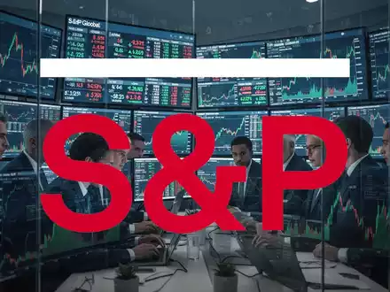 Finanzanalysten prüfen globale Wirtschaftsdaten und S&P Global Aktienkurse auf mehreren Bildschirmen in einem modernen Handelsraum. - Foto: über boerse-global.de