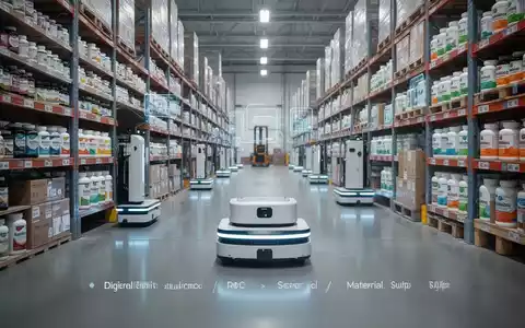Automatisierte Lagerhalle mit mobilen Robotern, die Regale voller Nahrungsergänzungsmittel bewegen, symbolisiert Skalierbarkeit und Logistik. - Foto: über boerse-global.de