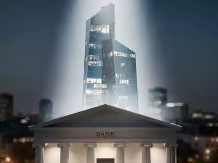 Abstrakte Darstellung des EZB-Gebäudes mit angedeuteter Finanzregulierung. - Foto: über boerse-global.de