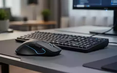 Ergonomische Computermaus und Tastatur auf einem modernen Schreibtisch in einem Homeoffice, Fokus auf Komfort und Design. - Foto: über boerse-global.de