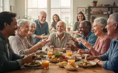 Eine vielfältige Gruppe von Menschen jeden Alters lacht und interagiert positiv bei einer Gemeinschaftsaktivität, die Verbundenheit symbolisiert. - Foto: über boerse-global.de