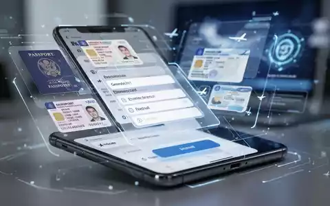 A smartphone screen showing a web form being autofilled with personal identity and travel documents, symbolizing digital convenience and data integration. - Foto: über boerse-global.de