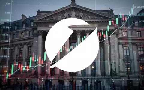 Abstrakte Darstellung von Börsendaten und Finanzcharts mit einem angedeuteten europäischen Bankgebäude im Hintergrund. - Foto: über boerse-global.de
